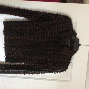 Casadei Black and Brown Textured Blouse
